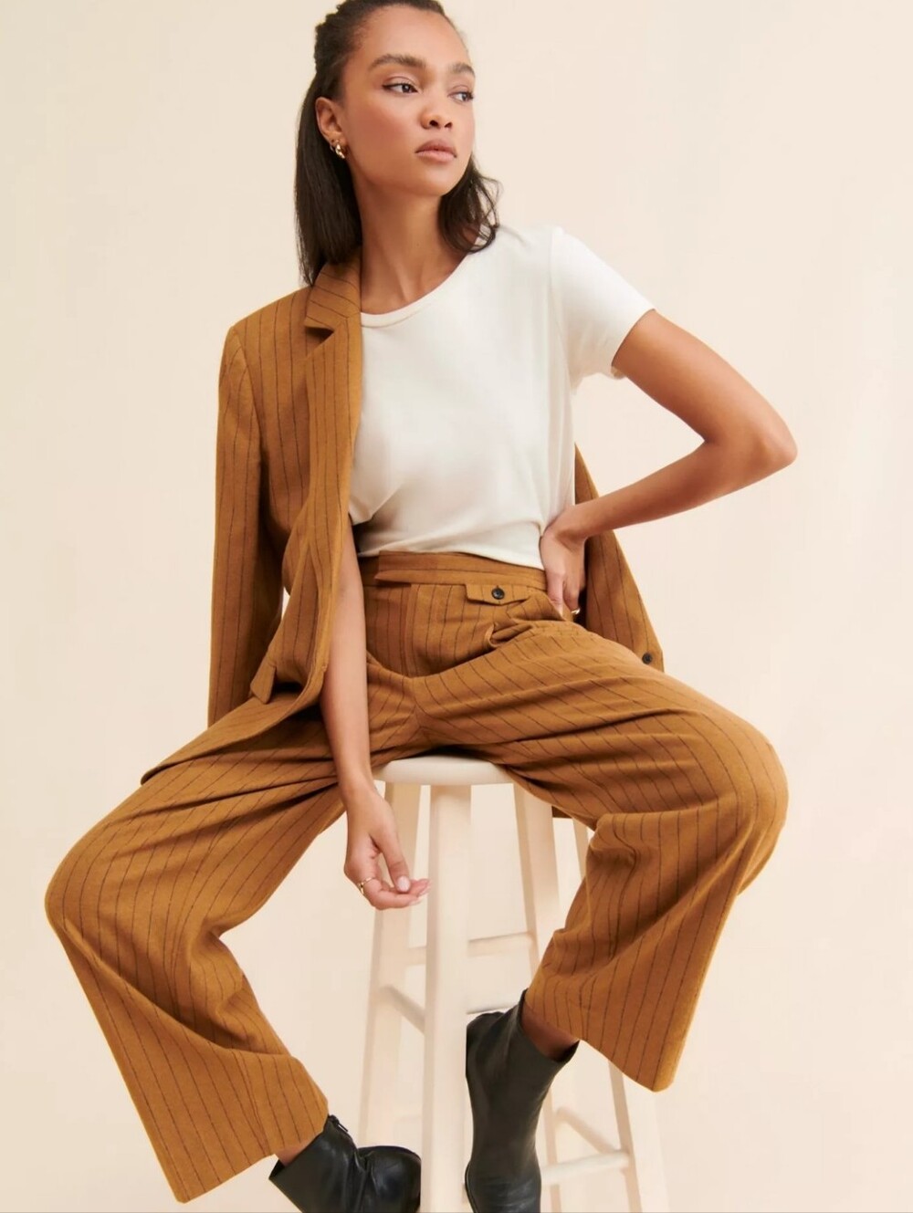 Madewell Rosedale Wool Striped Pant - Picture 5 of 5
